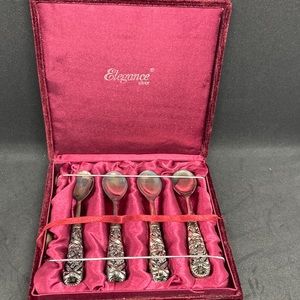 Elegance Silver Plated  dessert spoons  - set of 4